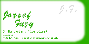jozsef fuzy business card