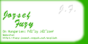 jozsef fuzy business card